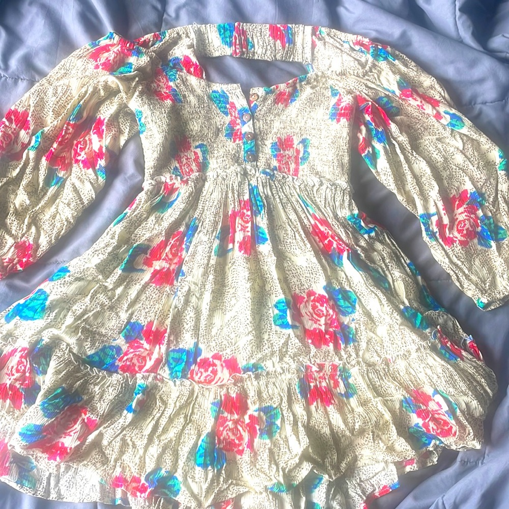 Free people floral mini dress
